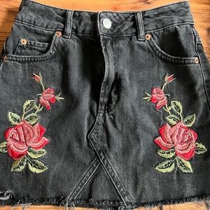 Top shop MOTO brand Girls denim embroidered skirt